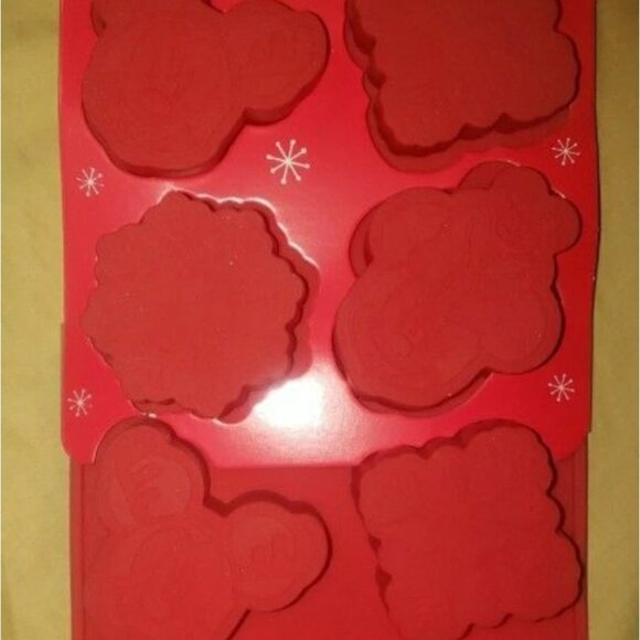 New disney christmas mickey and minnie mouse holiday ice silicone mold - Picture 2 of 2